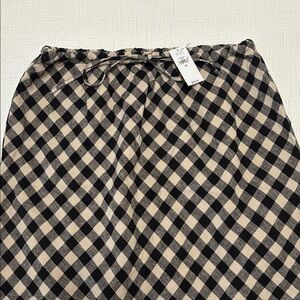 Gap gingham black and tan linen maxi skirt